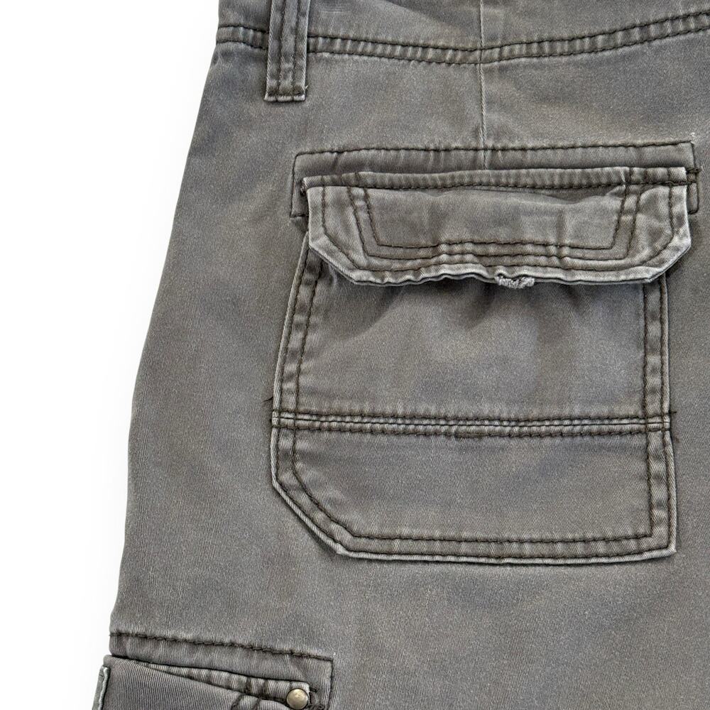 Unionbay Cargo Shorts Mens Size 36 Gray Classic Fit Y2K 90s Skater Grunge FLAW - Picture 10 of 11